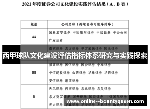 西甲球队文化建设评估指标体系研究与实践探索 西甲球队文化建设评估指标体系研究与实践探索